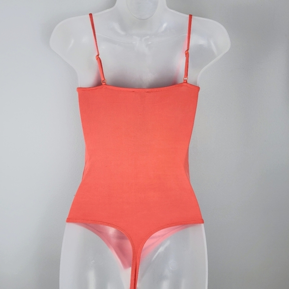 NWT Express Size XL Coral Knotted Front Bodysuit - Picture 3 of 8